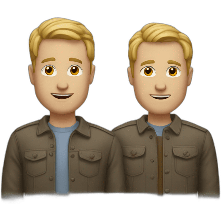 two white mans friends emoji