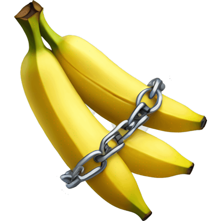 Banana wrapped in chain emoji