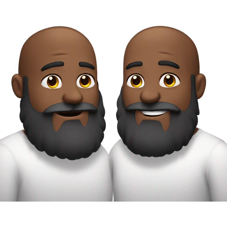 Burly bearded men in love emoji