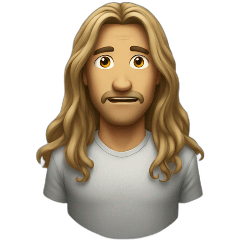 Man with long hair who can enrage everyone emoji