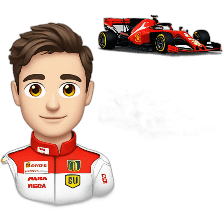 Charles Leclerc en combinaison de pilote emoji