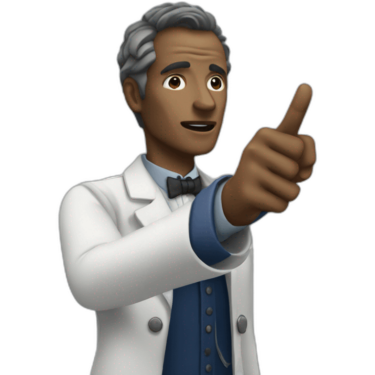 make doctor who's pointing his finger  emoji