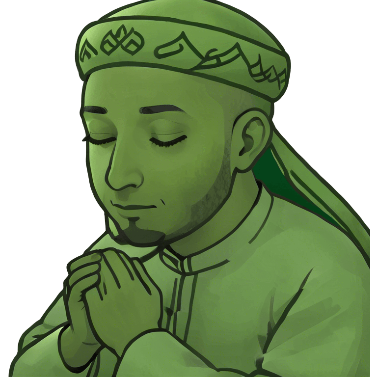 Muslim man praying emoji