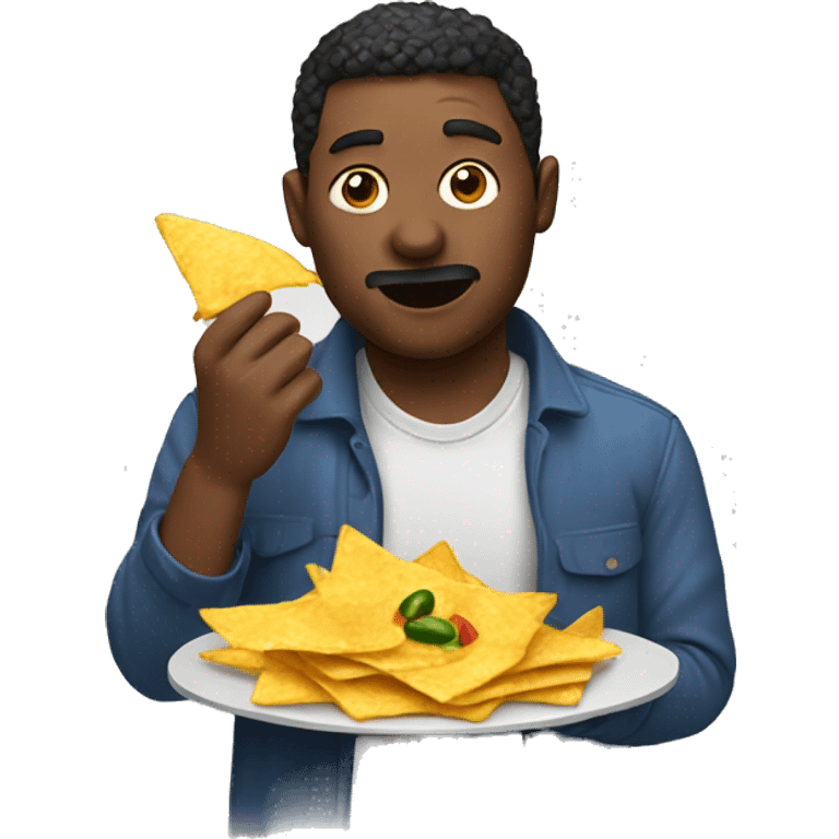 Man eating nachos emoji