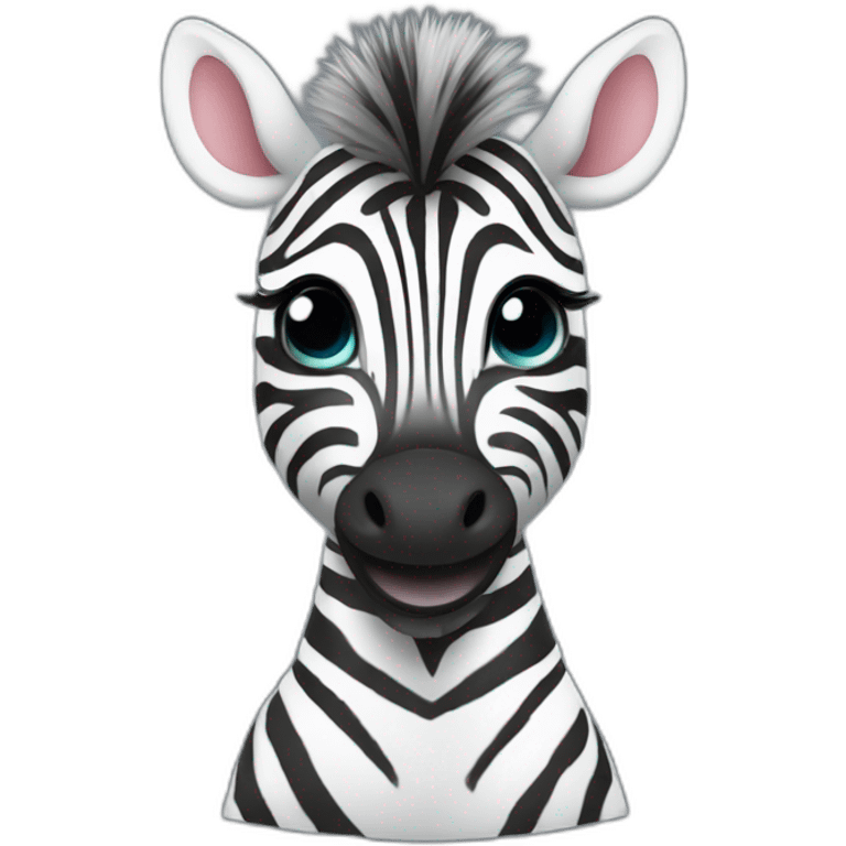 baby zebra with pacifier in the mouth emoji