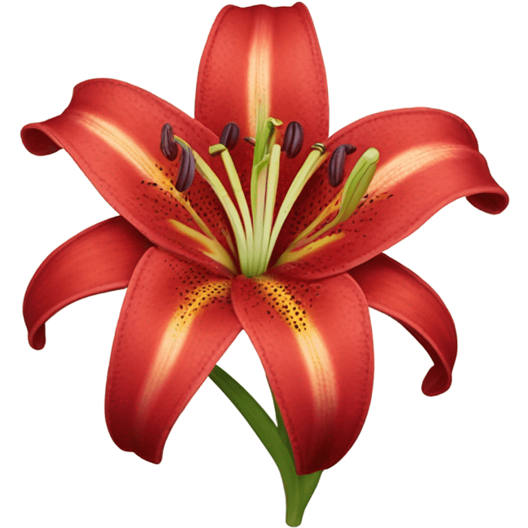 red lilium emoji