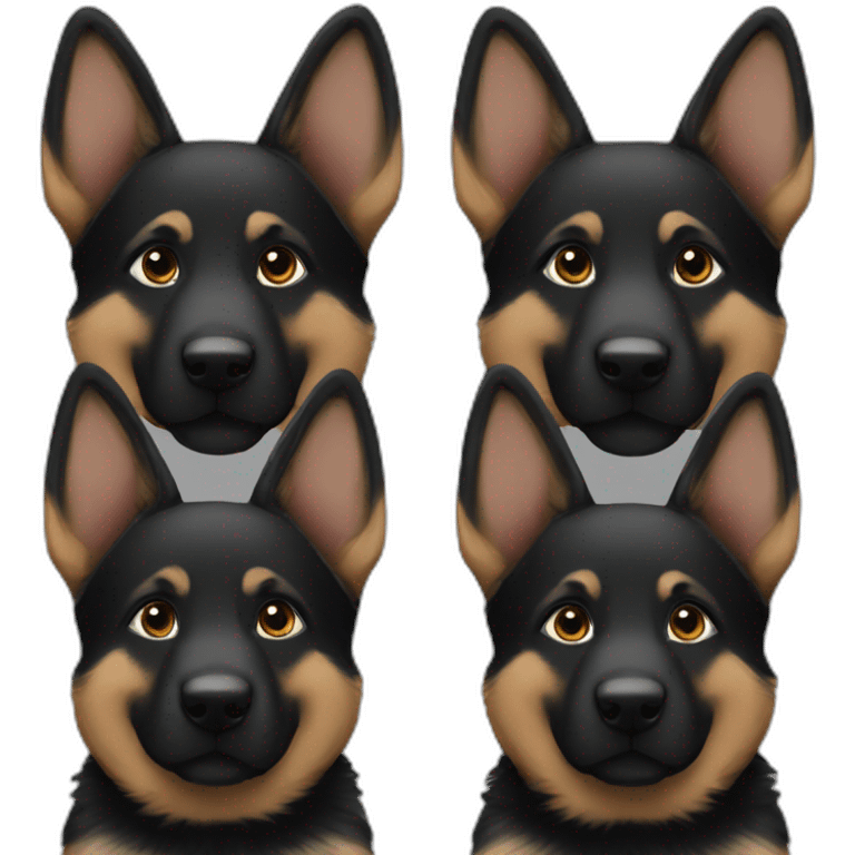 German shepherd black emoji