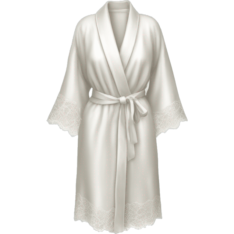 white silk lace robe emoji