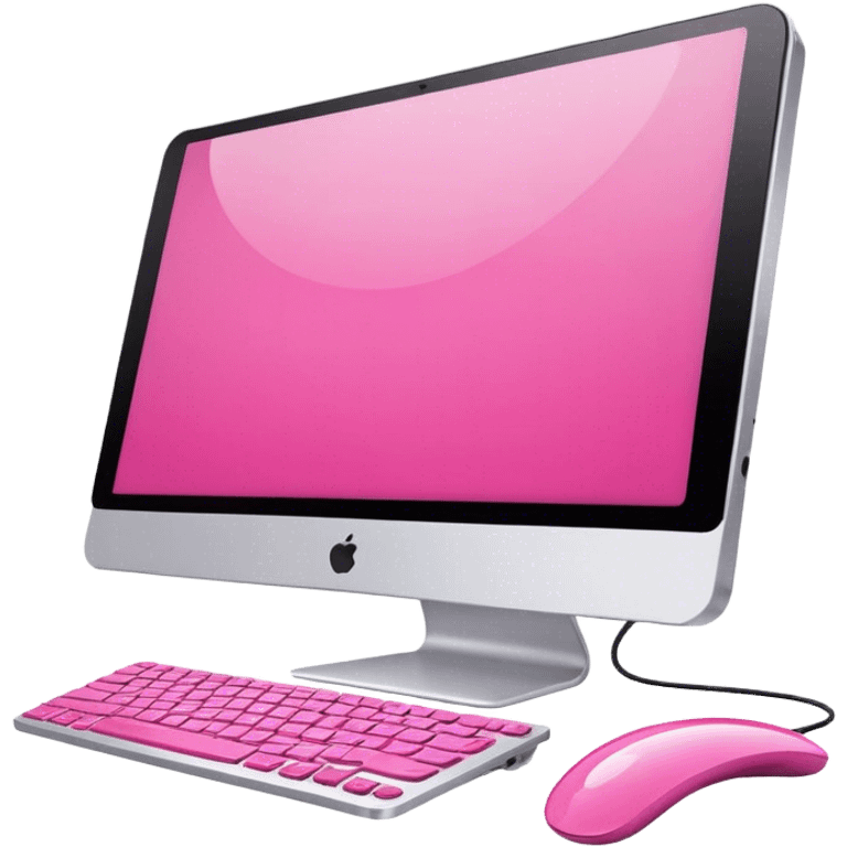 Pink computer emoji