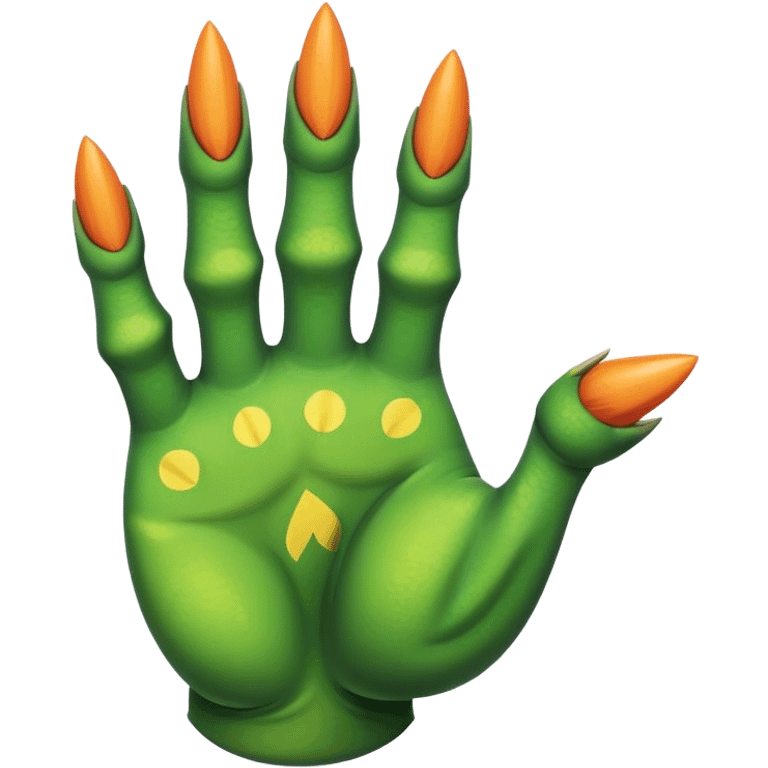 dinosaur claws, peace symbol emoji