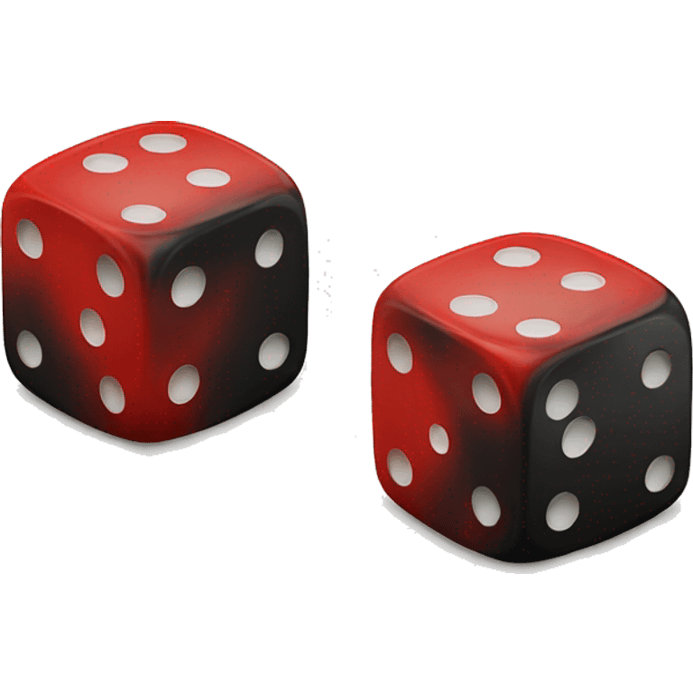 black and red dice  emoji