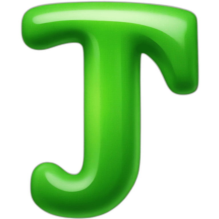 Green pi letter emoji