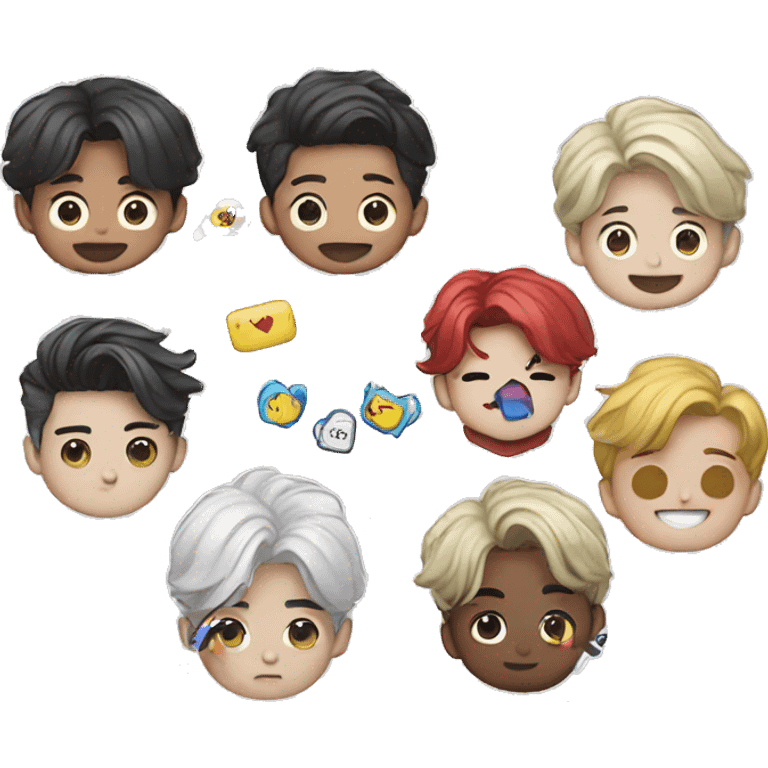 The famous Korean boy band BTS themed emojis  emoji