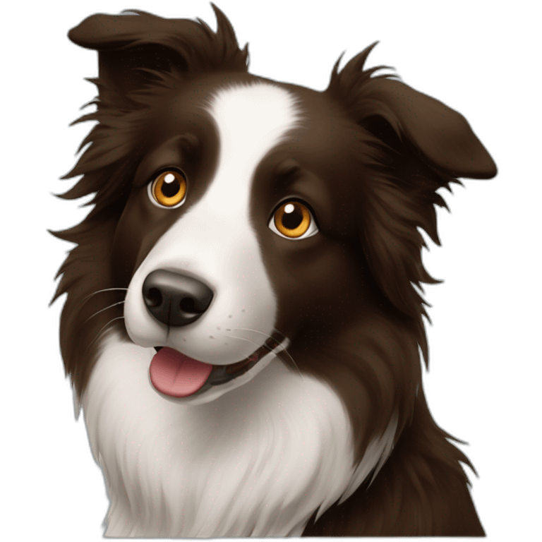 border collie christmas brown one eye emoji