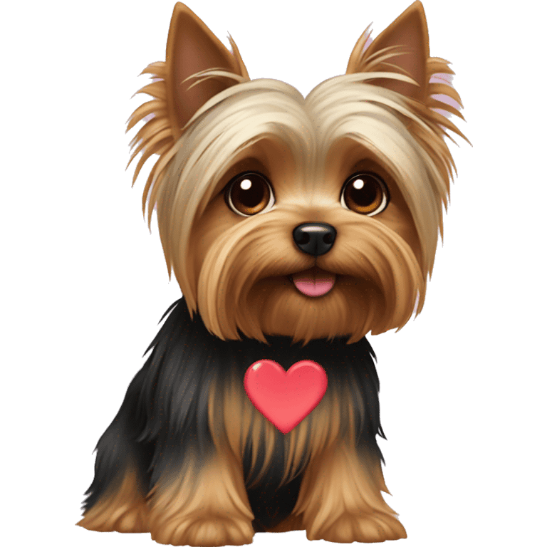 Yorkshire Terrier with heart eyes emoji