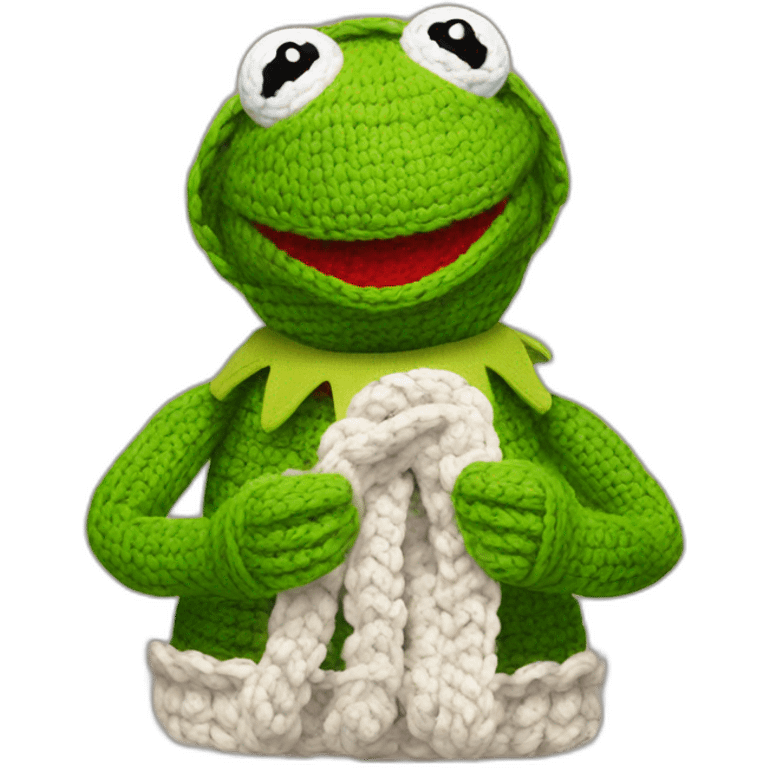 kermit crocheting emoji