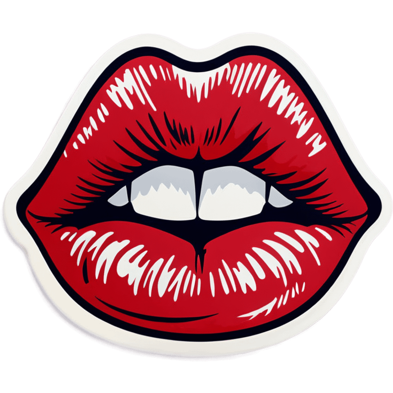 kiss lip mark emoji