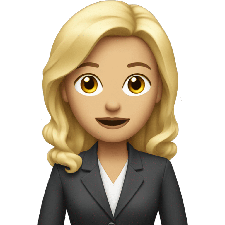 Blonde woman News reporter with microphone  emoji