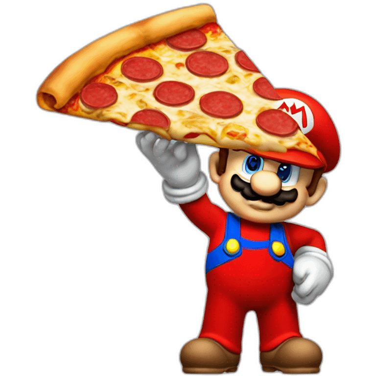 Mario qui mangr une pizza emoji