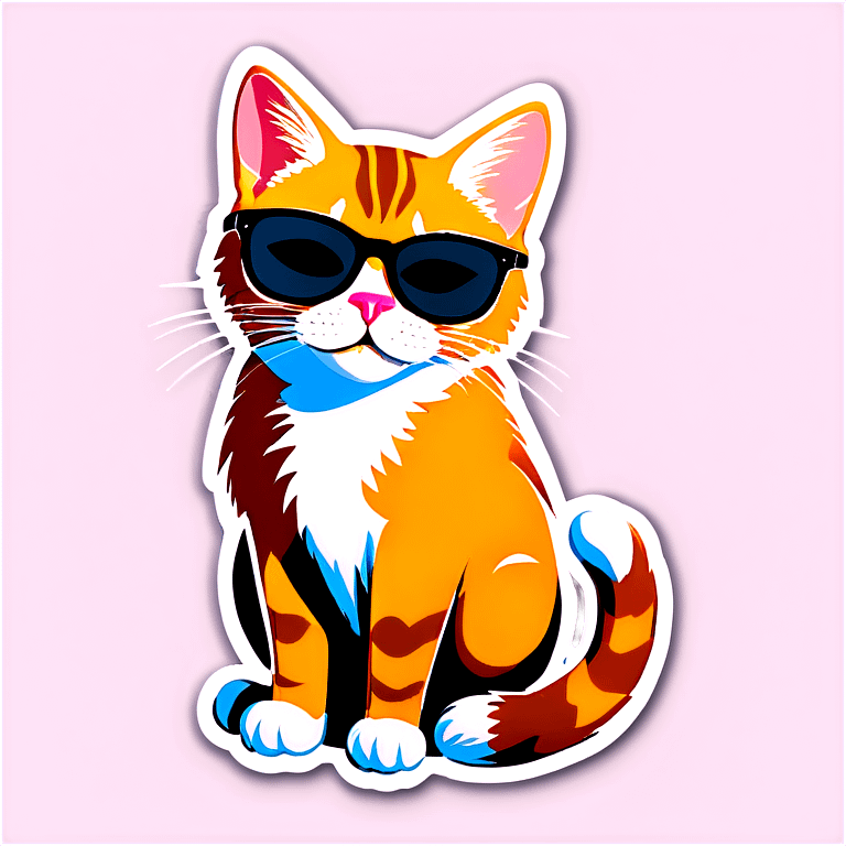 Cat with sunglasses emoji