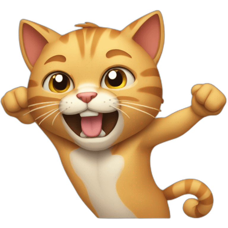 cat flexing muscles emoji