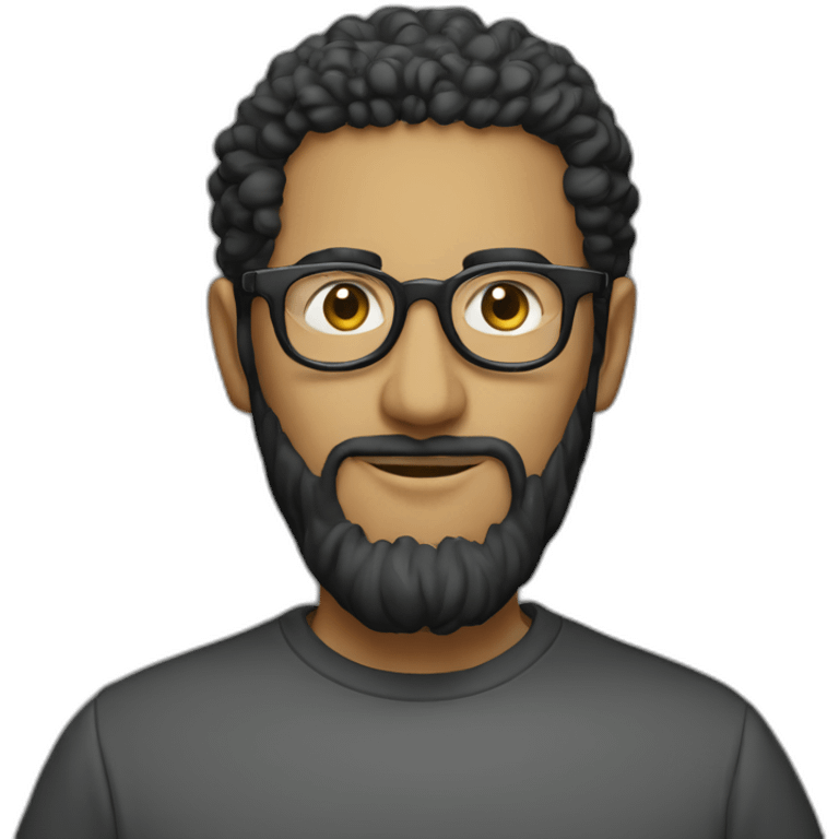 Hassid round glasses tech nerd with a computer emoji