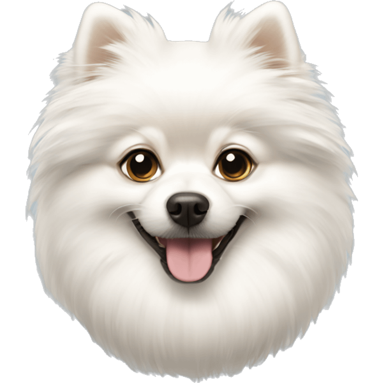 White Pomeranian emoji