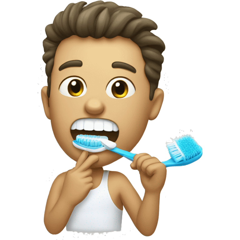 brushing teeth emoji