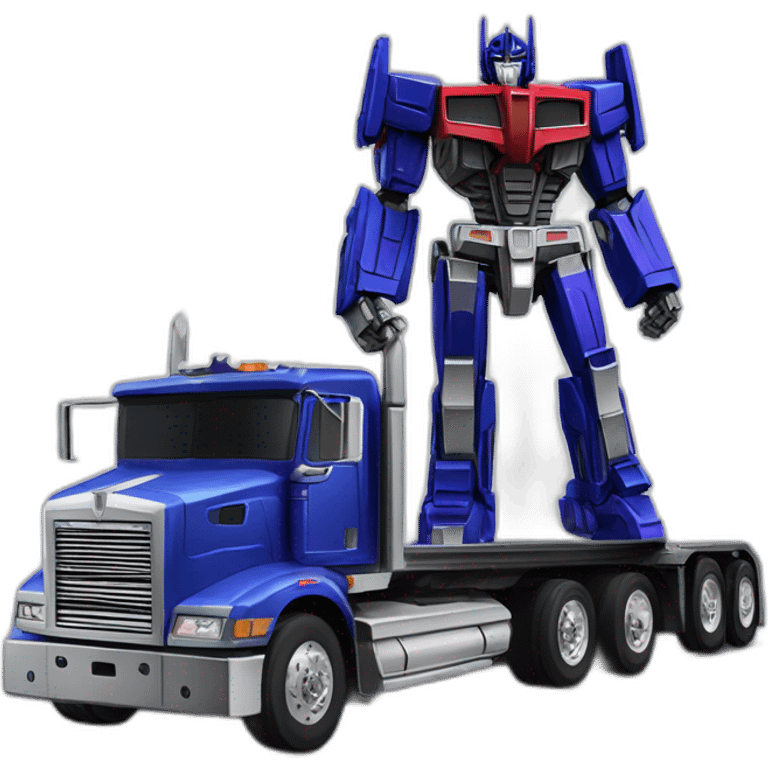 Optimus Prime with Megatron colors emoji