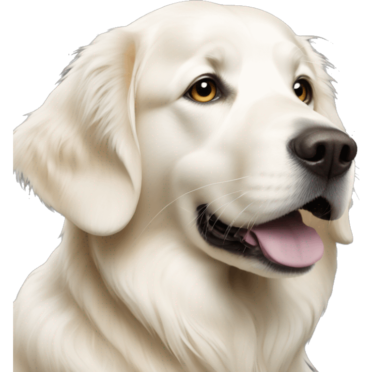 White golden retriever  emoji