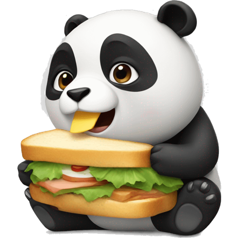 panda eating sandwich emoji