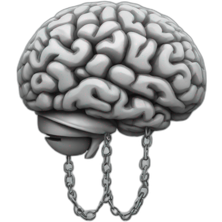 chained brain emoji