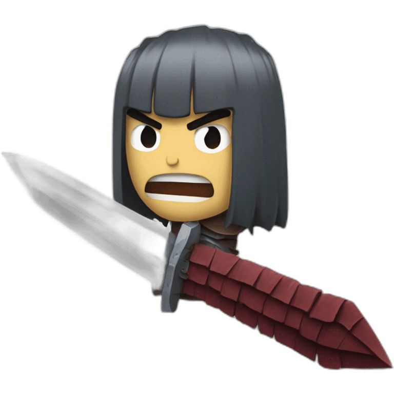 angry berserk guts with large sword emoji