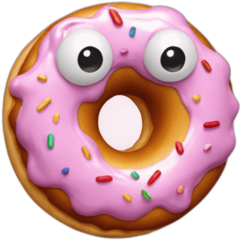 Doudou qui mange un donut emoji