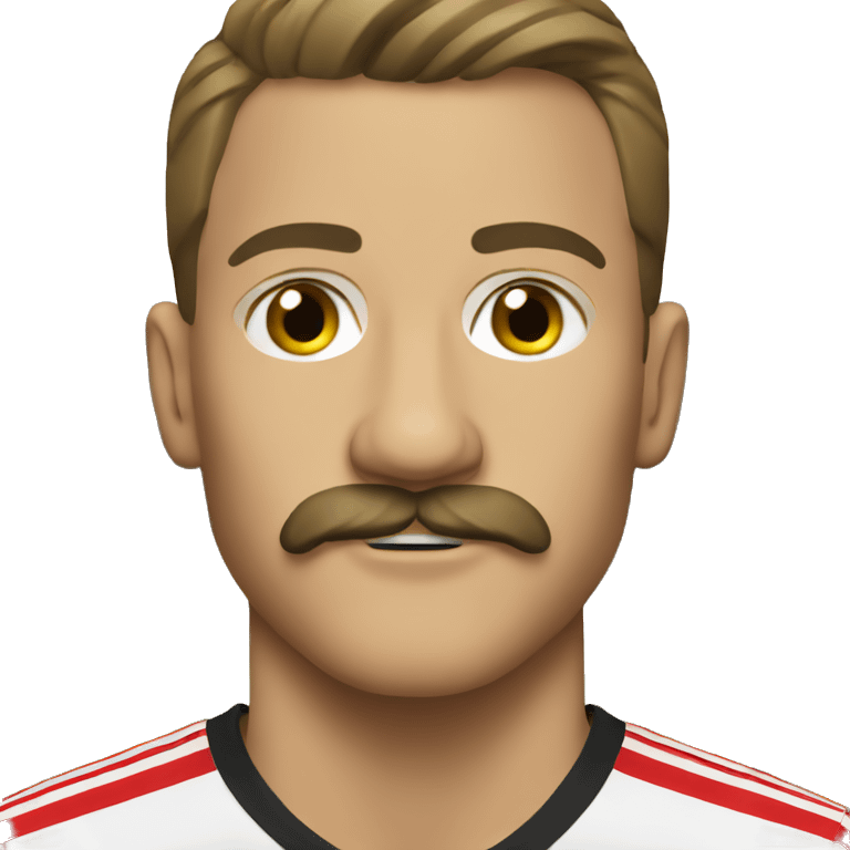 solo soccer player with mustache  emoji