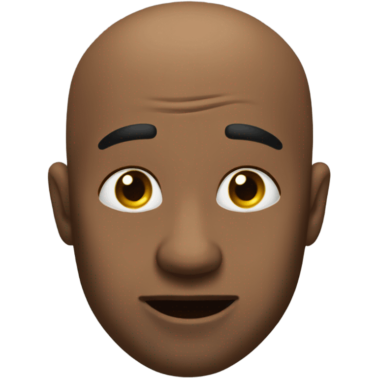 Black man whothout hair. And head slap emoji