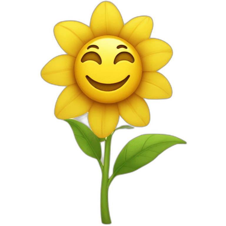 happy sunflora waving emoji