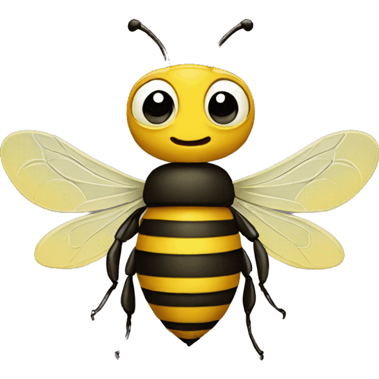 The anthropomorphic bee emoji