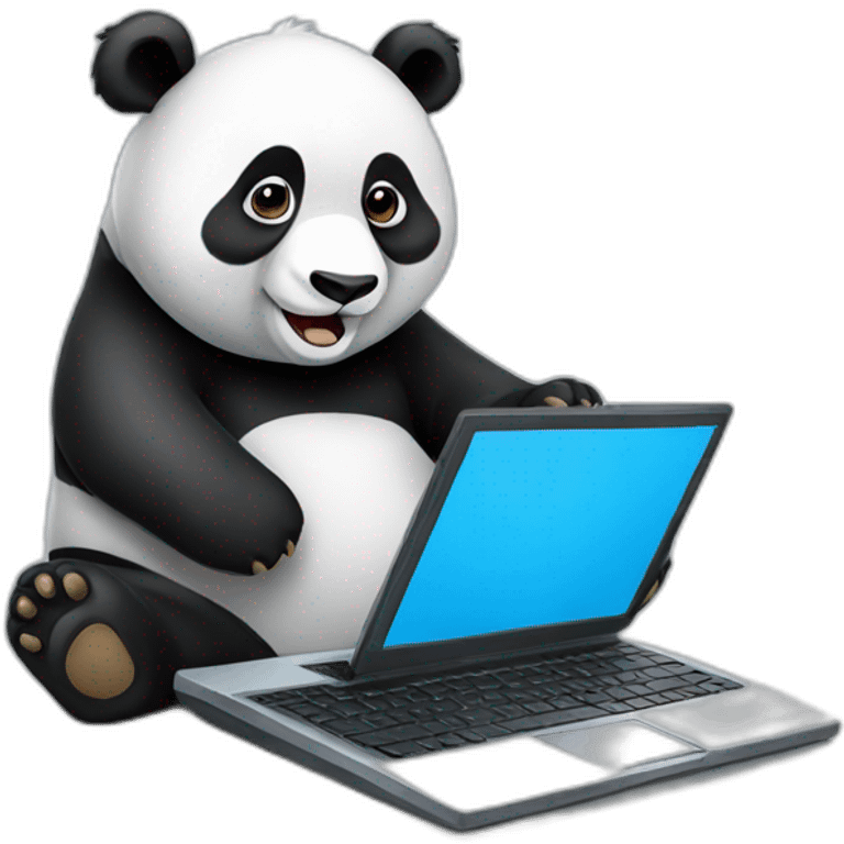 Panda with laptop emoji