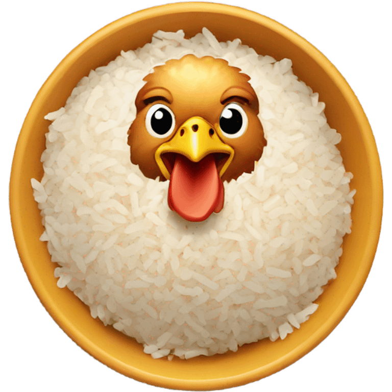 Chicken and rice emoji