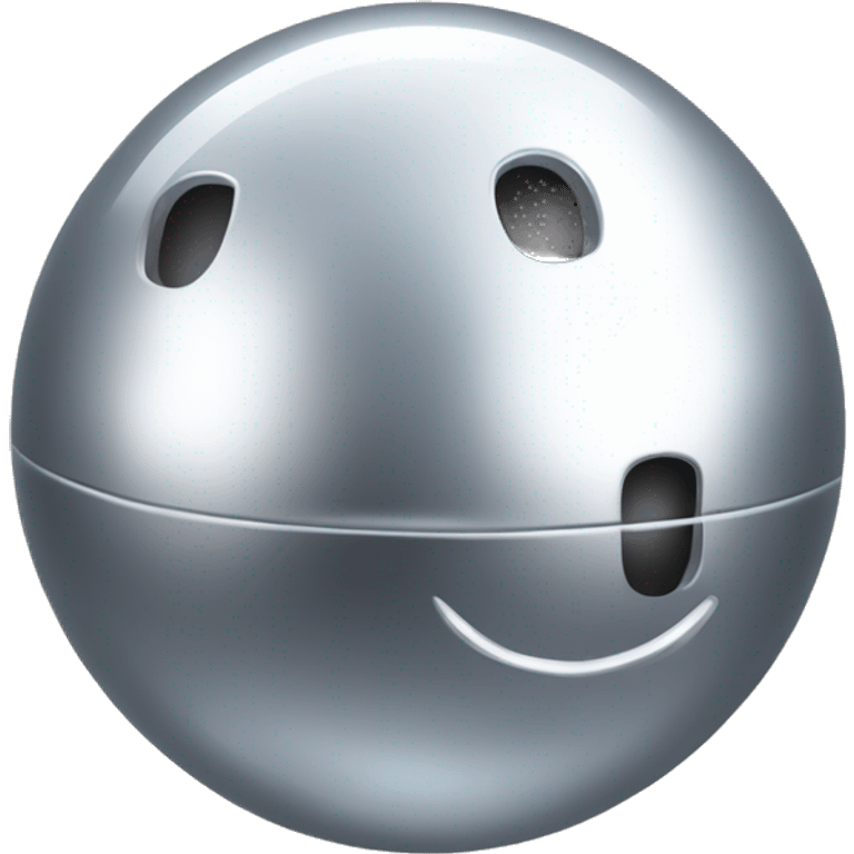 Shinny silver pinball ball  emoji