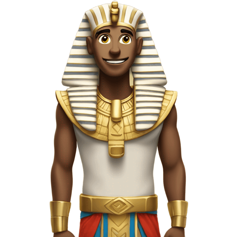 pharaoh that's excited for the future, and ready to go for dinner  emoji