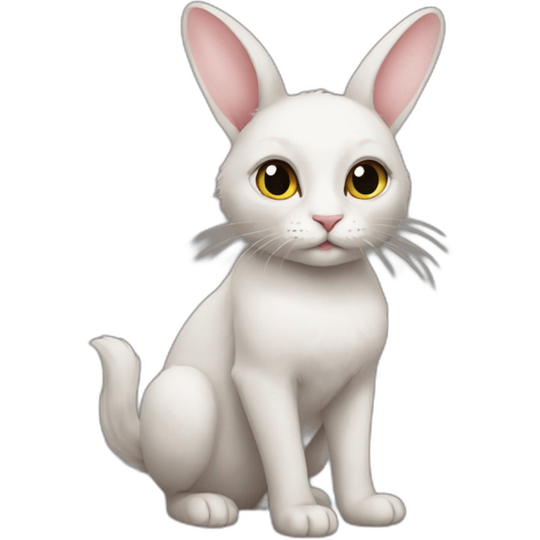 rabbit-cat hybrid fullbody emoji