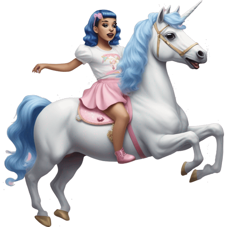 melanie martinez ridding a unicorn  emoji