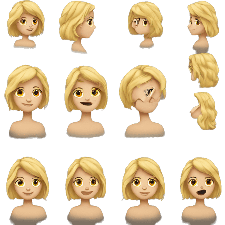 Blonde girl emojis emoji