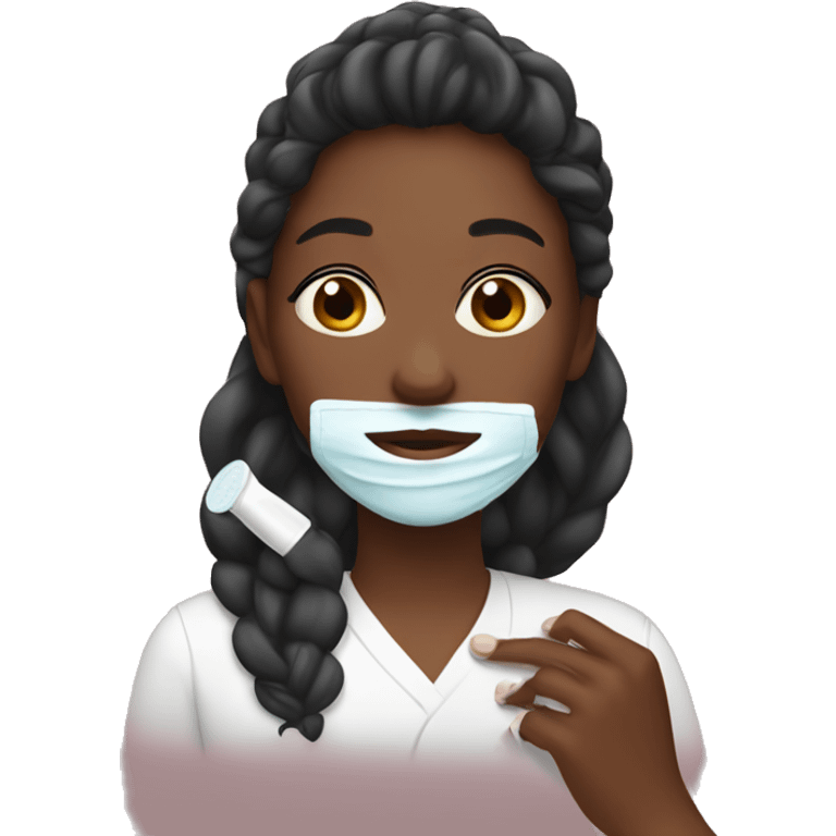 Girl doing skincare emoji