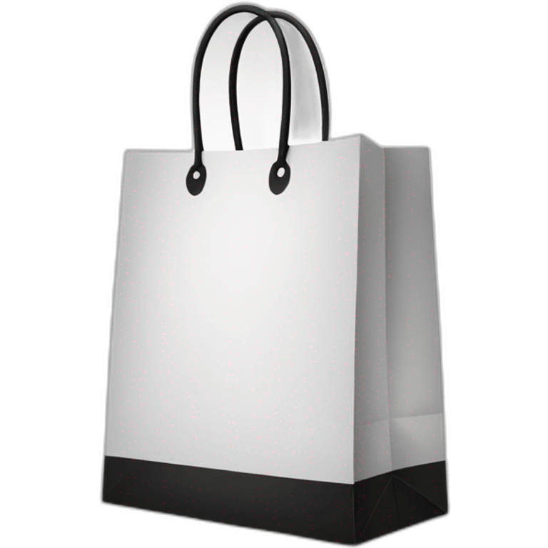 shopping bag black and white emoji