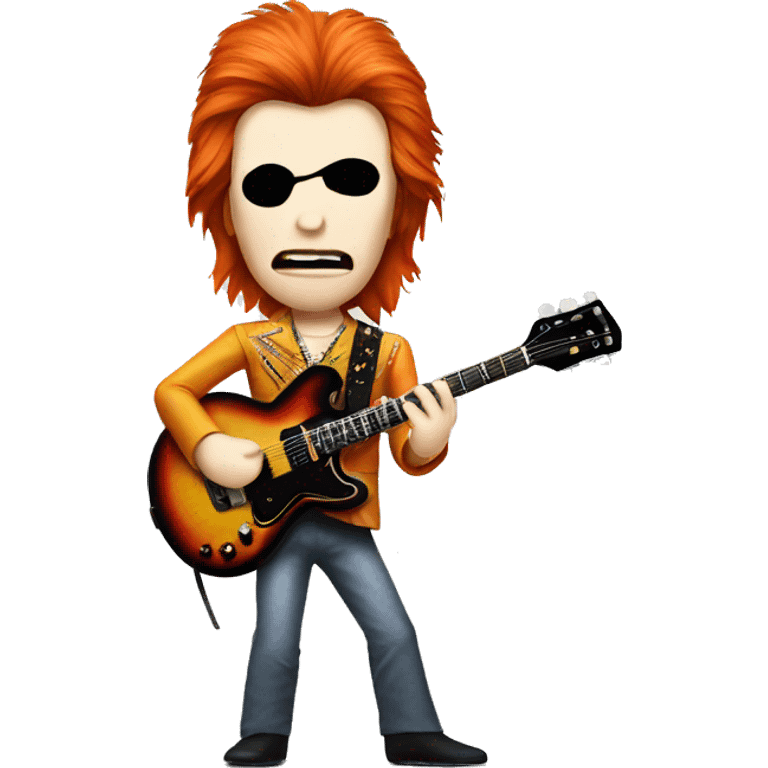 Ziggy Stardust playing guitar emoji