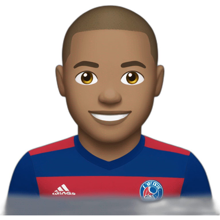 mbappe with olympique lyon shirt emoji