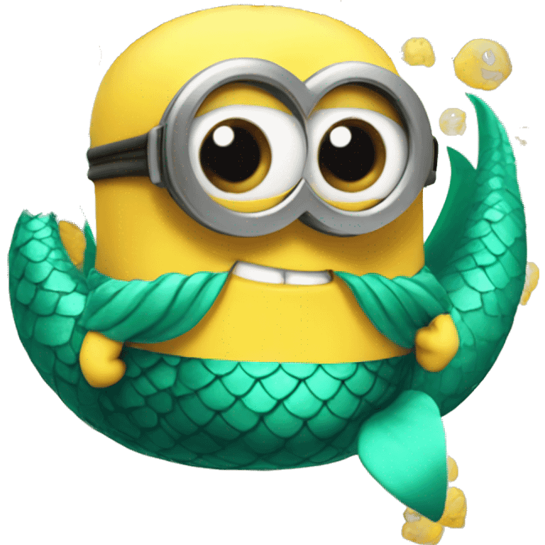 mega minion with mermaid tail emoji